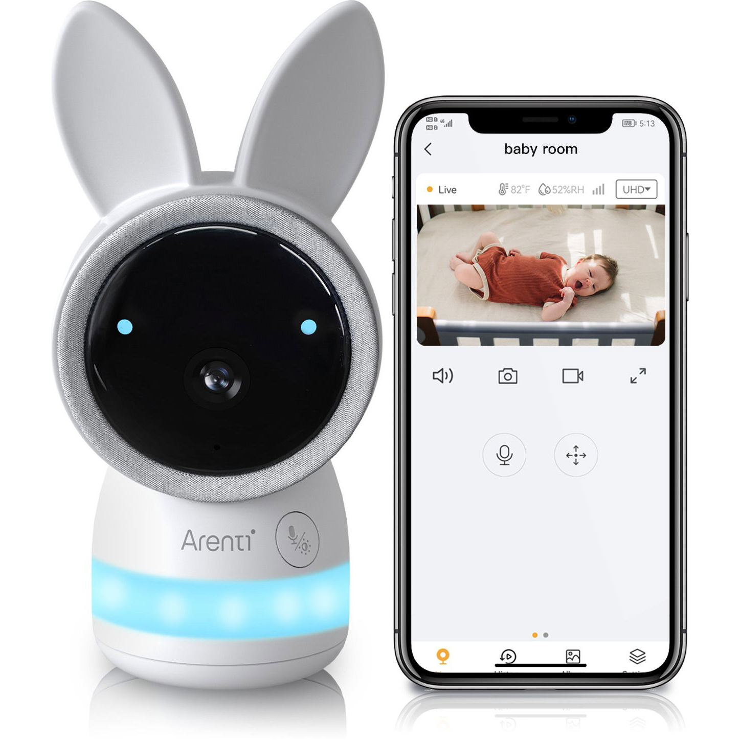 ARENTI 3MP/2K Wi-Fi Video Baby Monitor