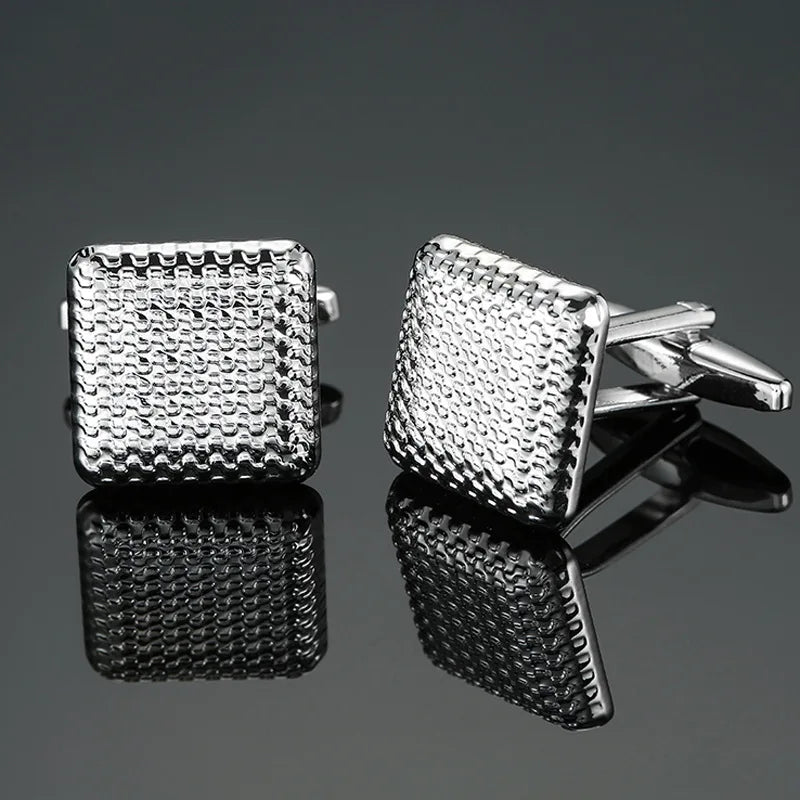 High Quality Copper Cufflinks Luxury Cuff Links Mens French Square Button Shirts Accessories Business Jewelry