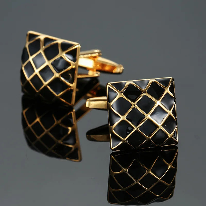 High Quality Copper Cufflinks Luxury Cuff Links Mens French Square Button Shirts Accessories Business Jewelry
