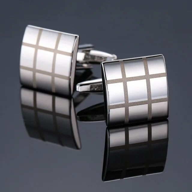 High Quality Copper Cufflinks Luxury Cuff Links Mens French Square Button Shirts Accessories Business Jewelry