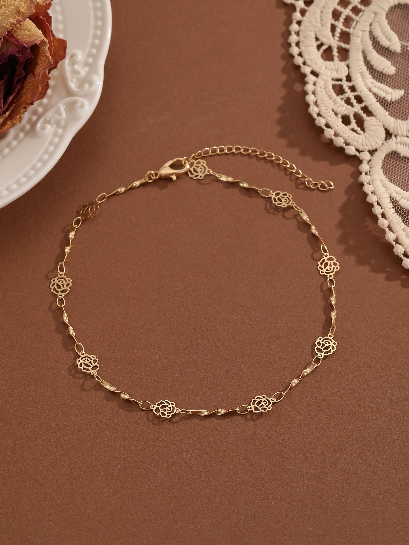QIAMNI Summer Bohemia Crystal Cubic Zirconia Anklet For Women Girls Ankle Bracelet Leg Chain Beach Party Travel Foot Jewelry