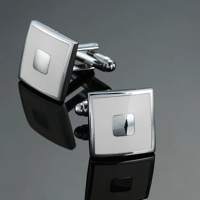 High Quality Copper Cufflinks Luxury Cuff Links Mens French Square Button Shirts Accessories Business Jewelry