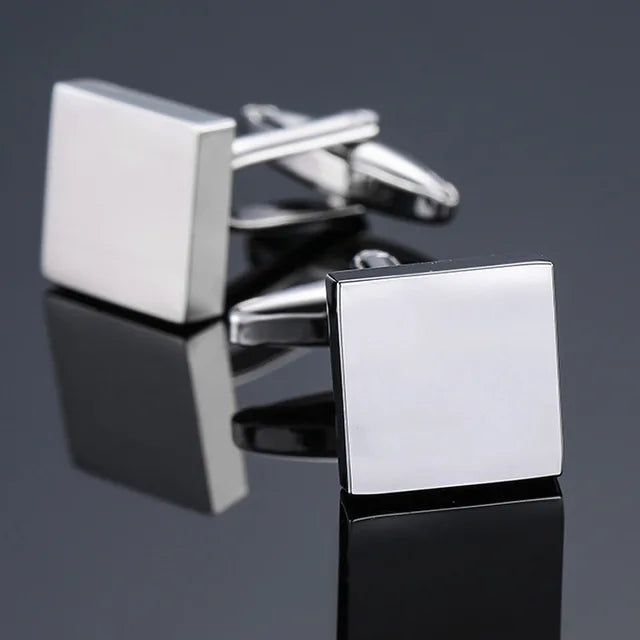 High Quality Copper Cufflinks Luxury Cuff Links Mens French Square Button Shirts Accessories Business Jewelry